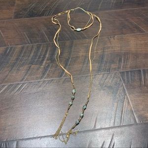 Western Style choker lariat necklace